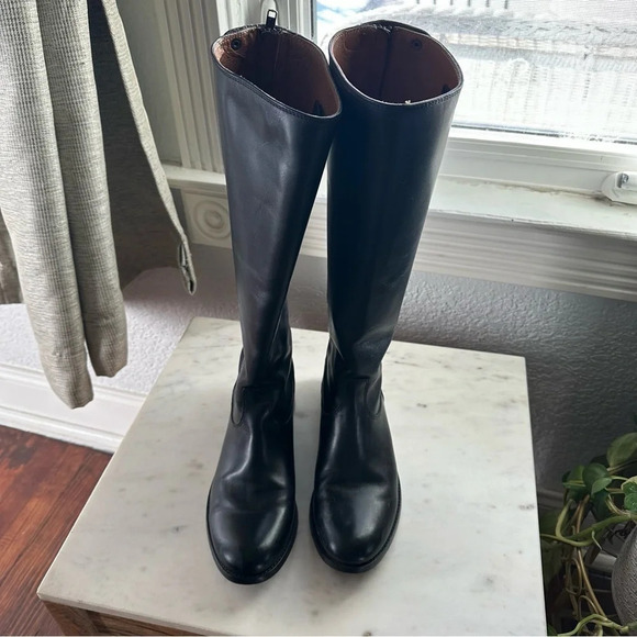 Frye Melissa Button Back Zip Riding Boot - Picture 2 of 8